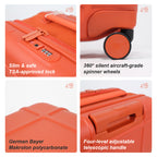 Premium Collapsible Carry-On Luggage (Sunset Orange)