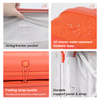 Premium Collapsible Carry-On Luggage (Sunset Orange)