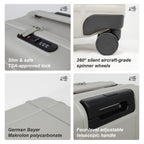 Premium Collapsible Carry-On Luggage (Cloud Grey)