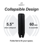 Premium Collapsible Carry-On Luggage (Obsidian Black)