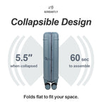 Premium Collapsible Carry-On Luggage (Slate Blue)