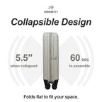 Premium Collapsible Carry-On Luggage (Cloud Grey)