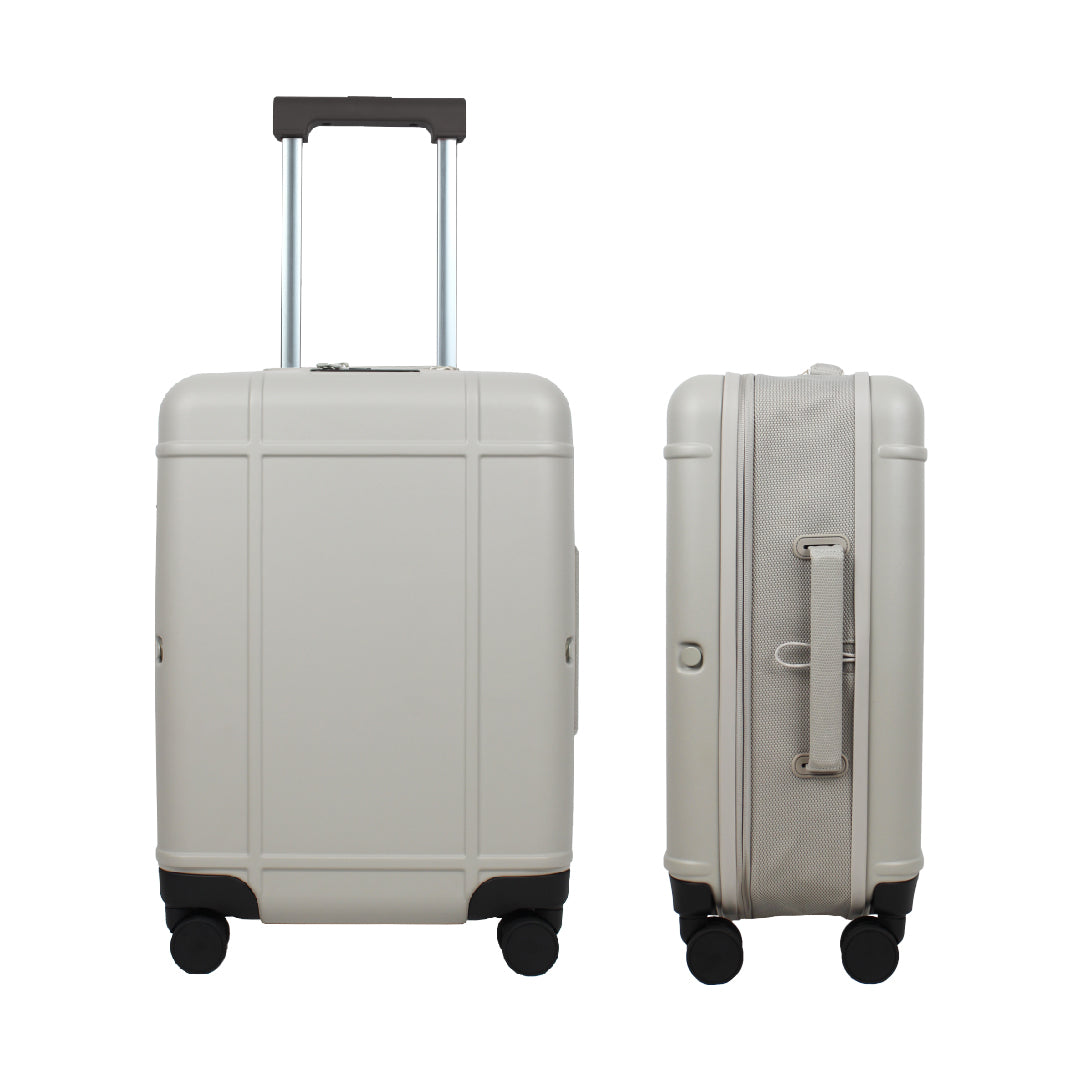 Premium Collapsible Carry-On Luggage (Cloud Grey)