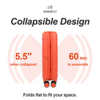 Premium Collapsible Carry-On Luggage (Sunset Orange)