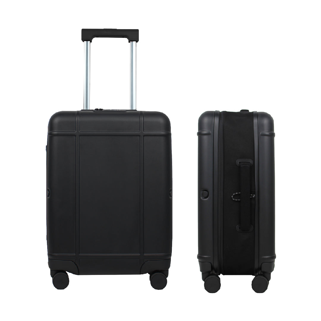 Premium Collapsible Carry-On Luggage (Obsidian Black)