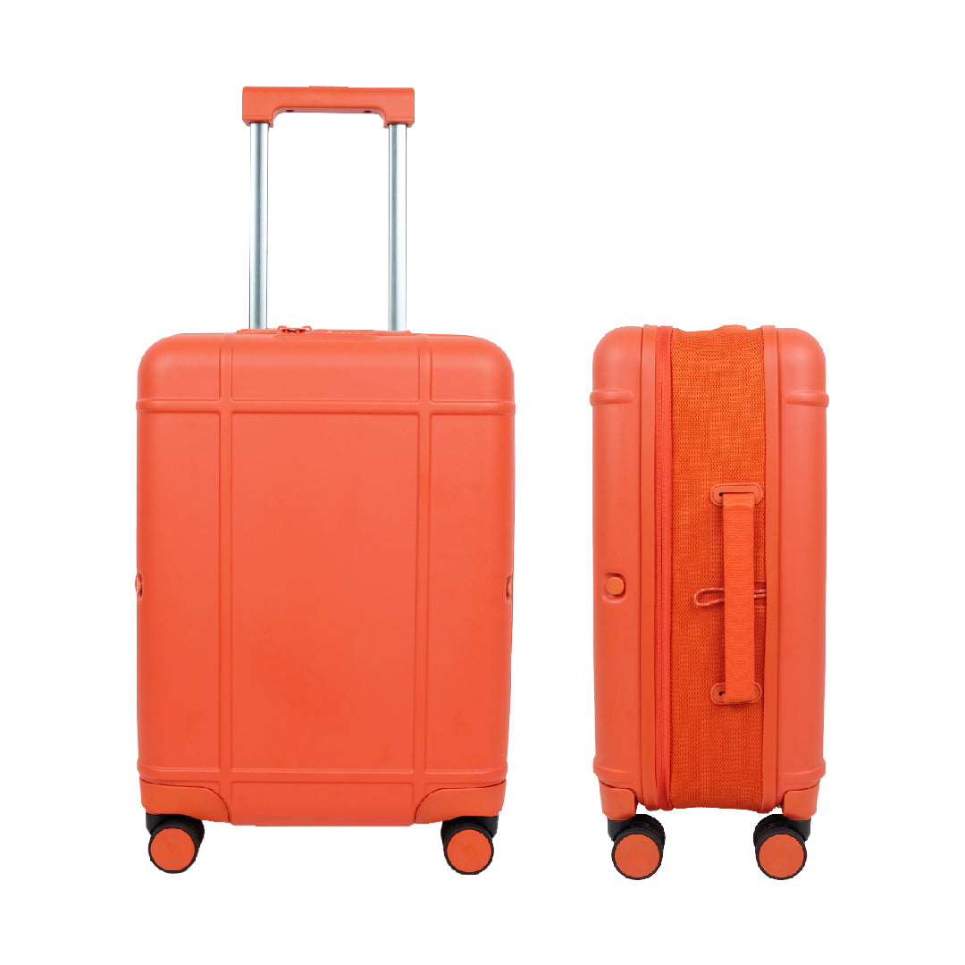 Premium Collapsible Carry-On Luggage (Sunset Orange)