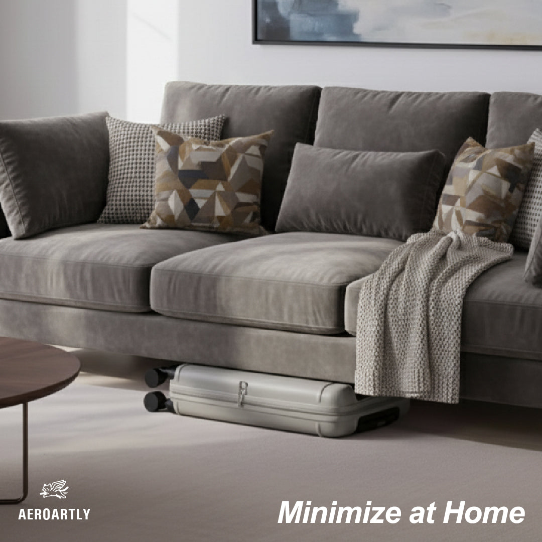 Premium Collapsible Carry-On Luggage (Cloud Grey)