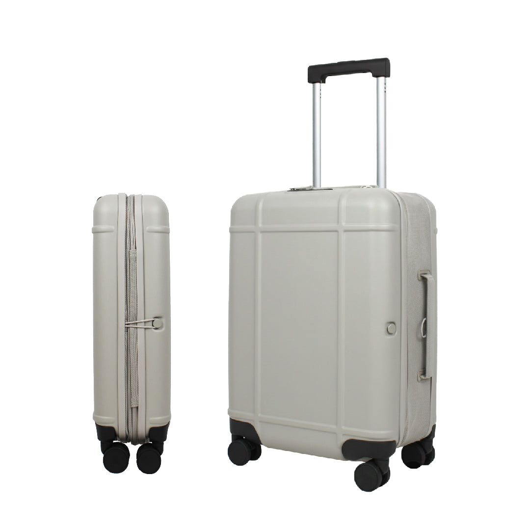 Premium Collapsible Carry-On Luggage (Cloud Grey)