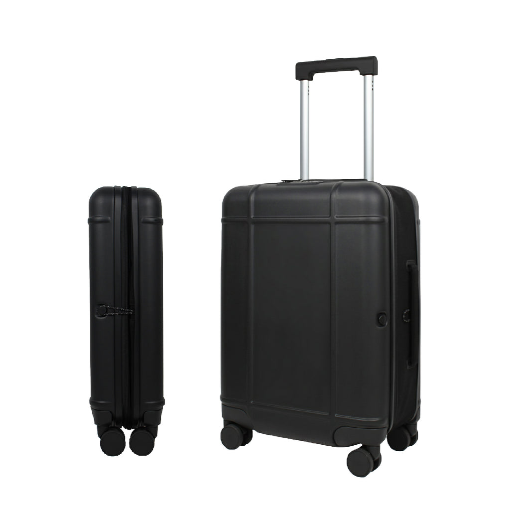 Premium Collapsible Carry-On Luggage (Obsidian Black)