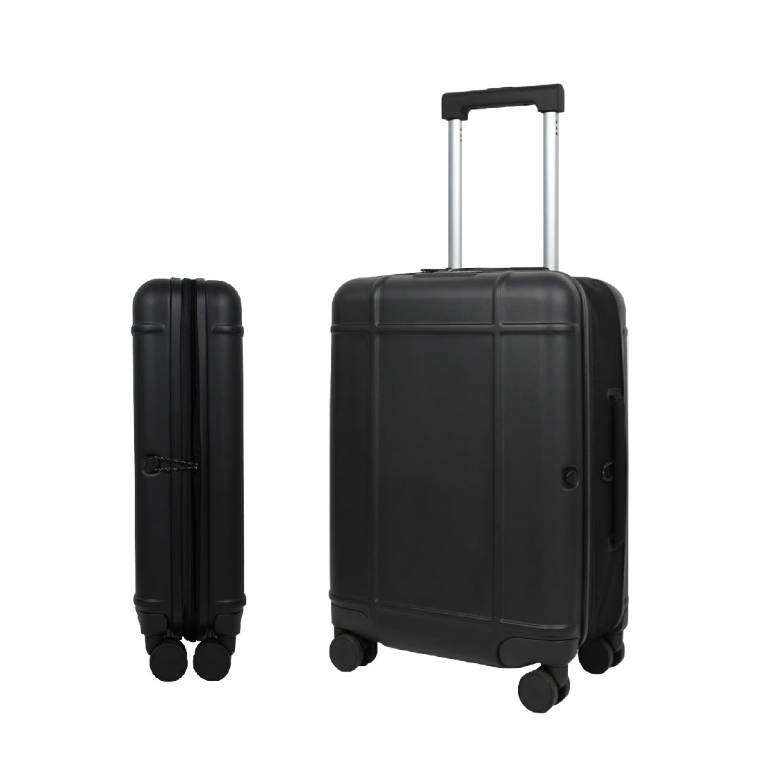 Premium Collapsible Carry-On Luggage (Obsidian Black)