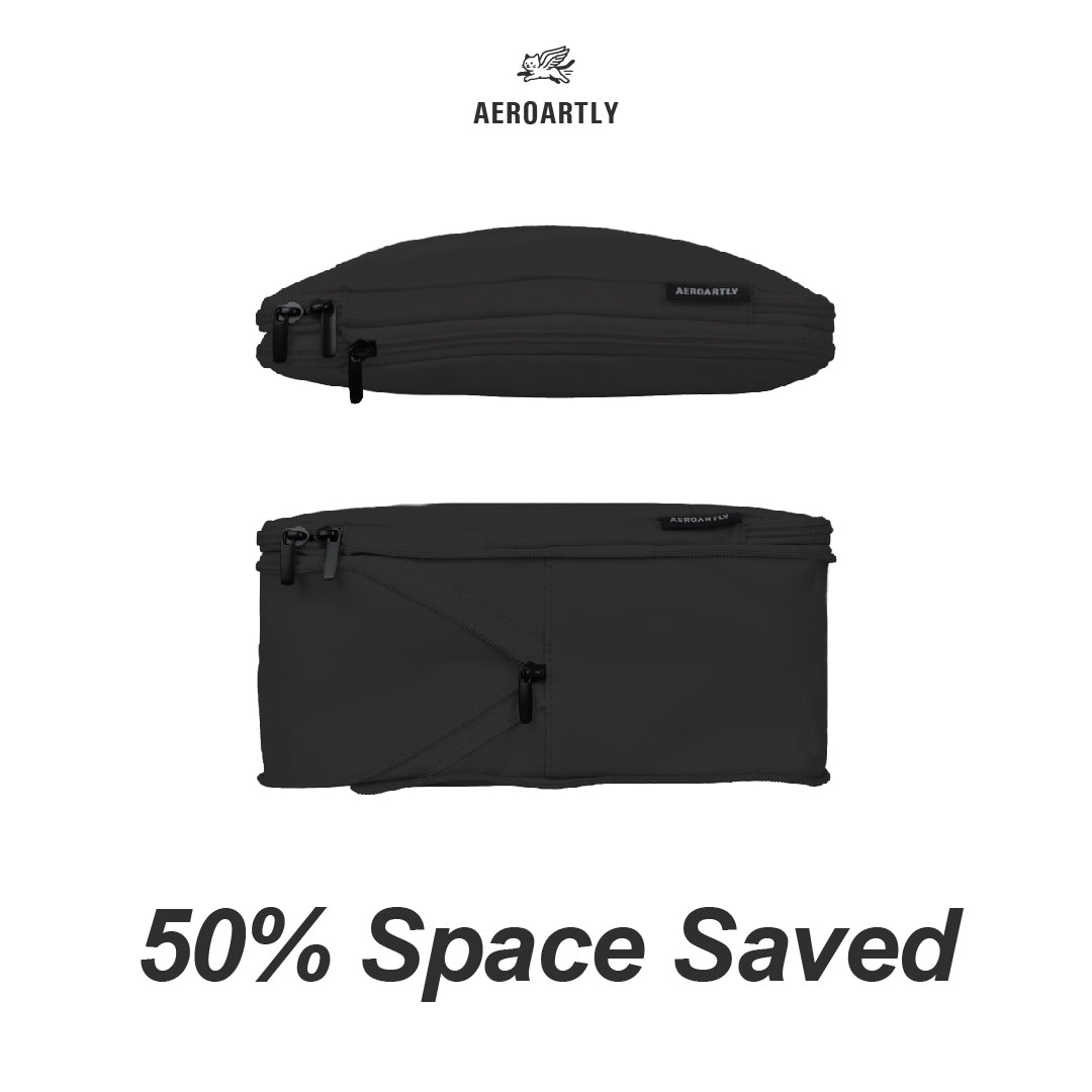 Premium Compression Packing Cubes - 4pc (Obsidian Black)