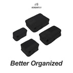 Premium Compression Packing Cubes - 4pc (Obsidian Black)
