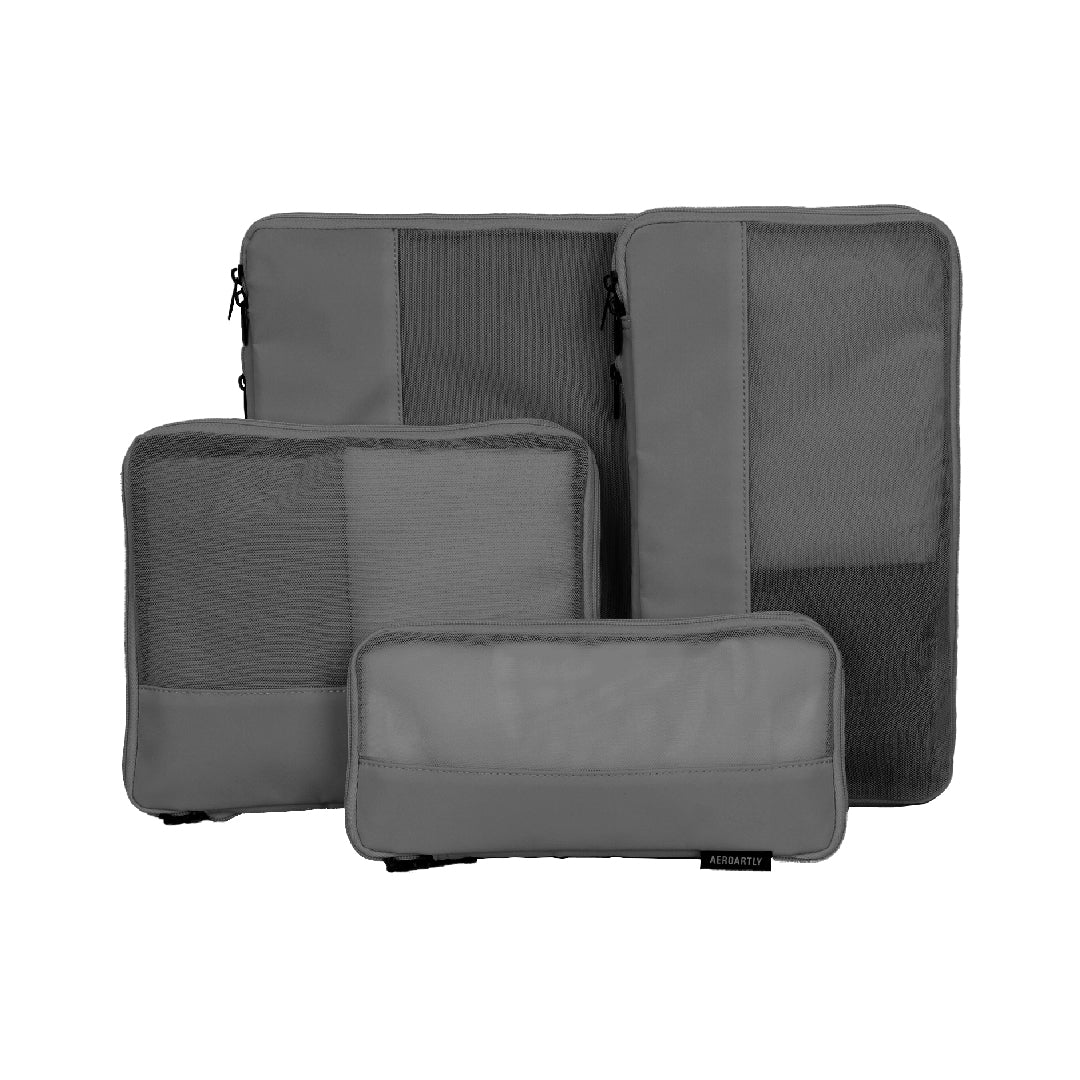 Premium Compression Packing Cubes - 4pc (Charcoal Grey)