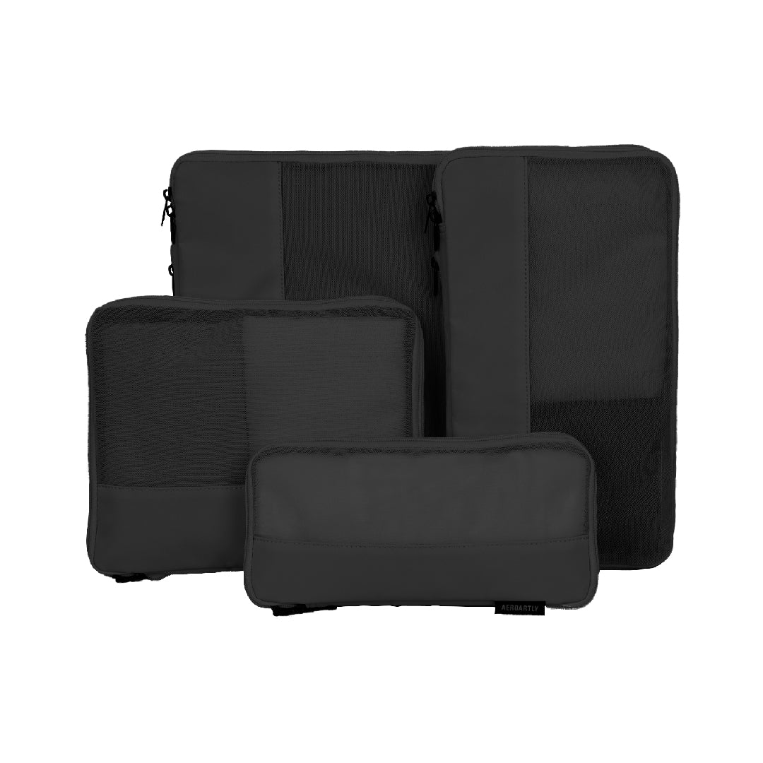 Premium Compression Packing Cubes - 4pc (Obsidian Black)
