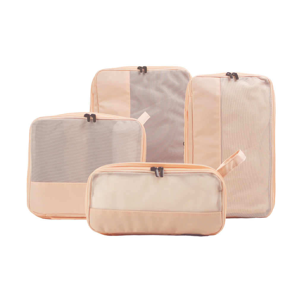 Premium Compression Packing Cubes - 4pc (Pastel Pink)