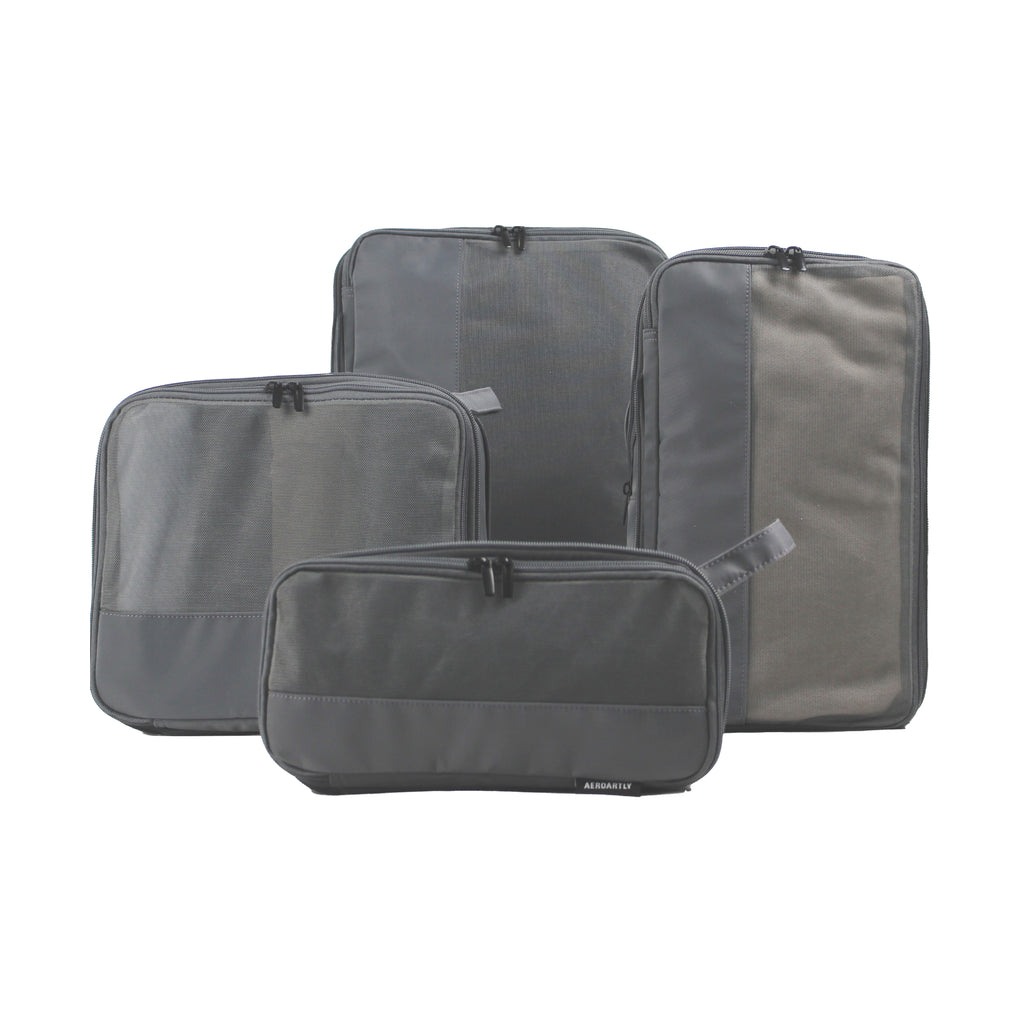 Premium Compression Packing Cubes - 4pc (Charcoal Grey)