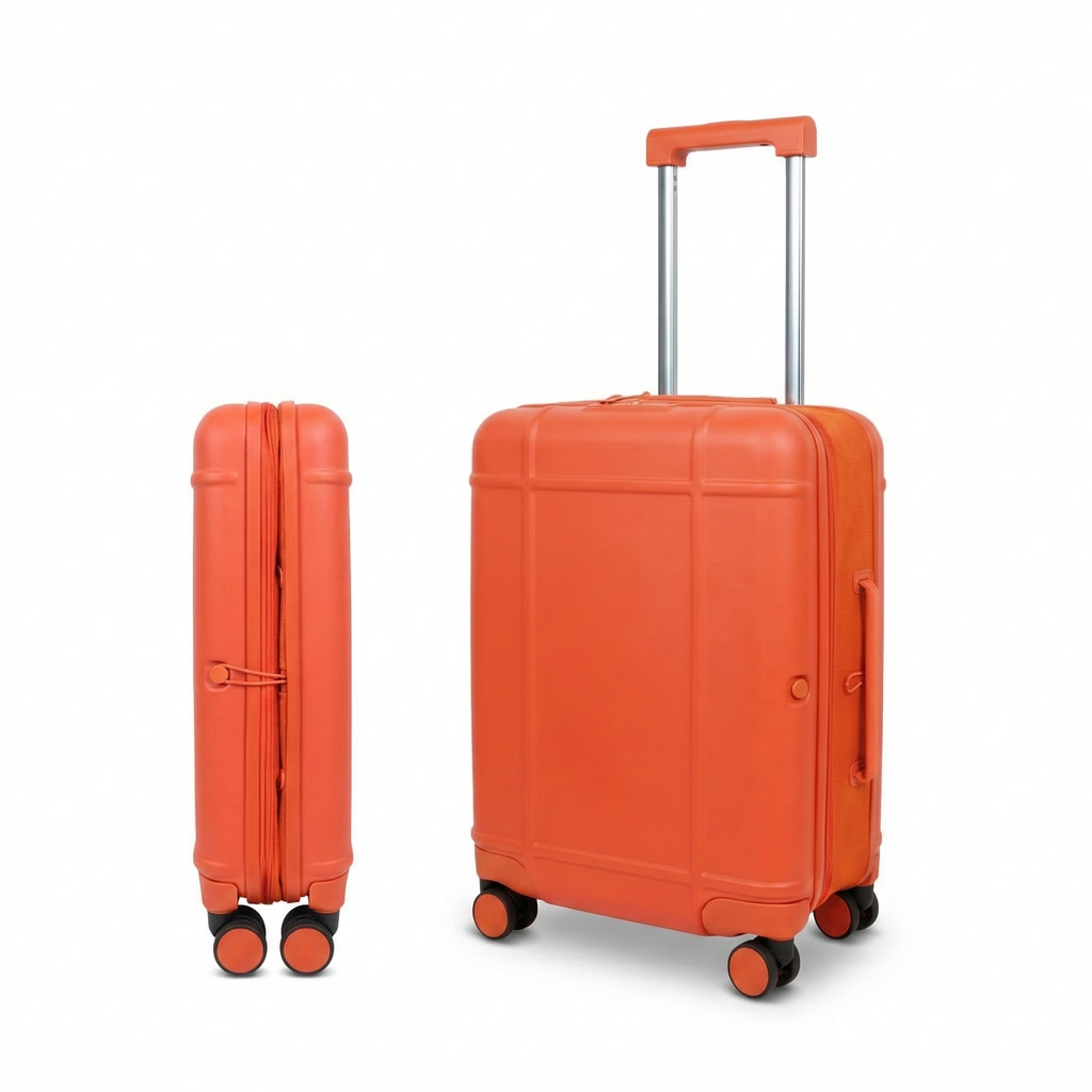 Premium Slim Carry-On Luggage (Sunset Orange)