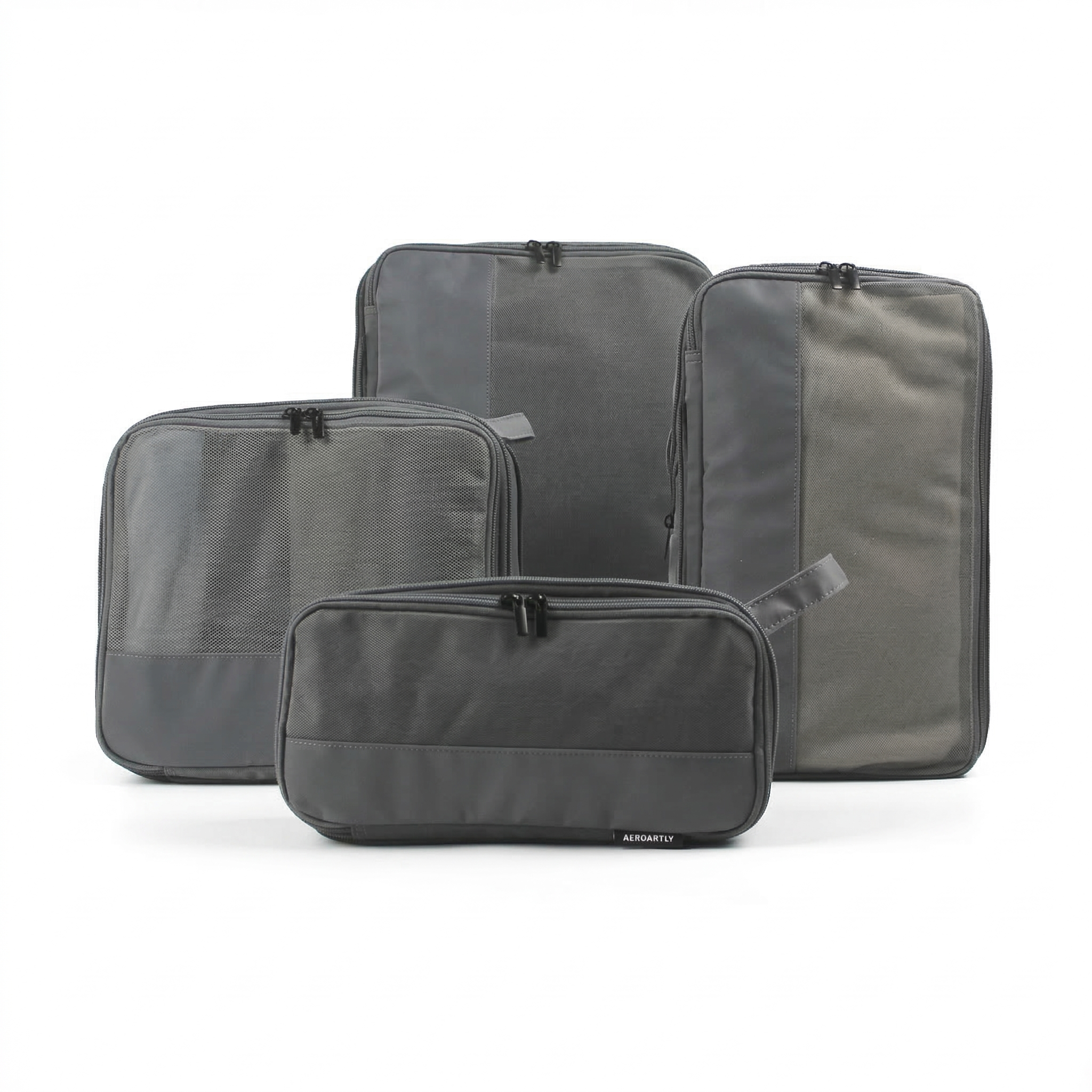 Premium Compression Packing Cubes - 4pc (Charcoal Grey)