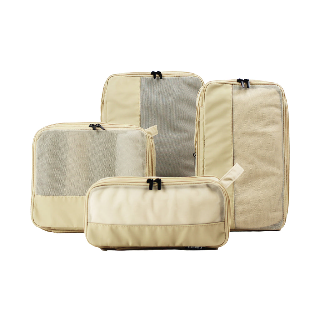 Premium Compression Packing Cubes - 4pc (Sandstone Beige)