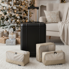 Premium Travel Set - Carry-on Suitcase & Packing Cubes (Obsidian Black)